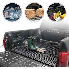 Envelope Style Trunk Mesh Cargo Net For Ford F150 2015 - 2023 Car Accessories - Premium Trunk Organizers and Storage - Cargo Bed for Pickup Truck