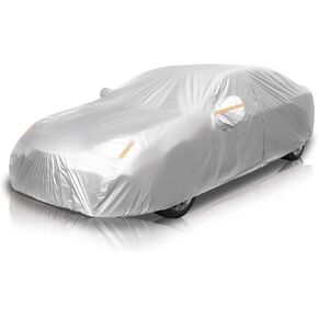 Car Cover Waterproof All Weather Outdoor, Compatible with Jeep Wrangler 2 Door, Black Car Cover Sun Protection Full Exterior Covers, Car Cover for SUV Length up to 170 Inches.