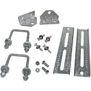 A.A 10" Galvanized Swivel Top Bunk Bracket Kit with Hardware for Boat Trailer, fits 3x3 Cross Members, Heavy Duty