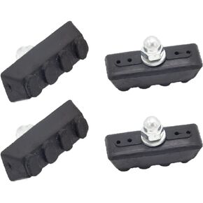 Cheerock 2 Pair Bike Brake Pads, Rubber V-Brake Pads for Mountain & Road Bicycles, Quiet & Non-Skid Cycling Accessories for Enhanced Safety