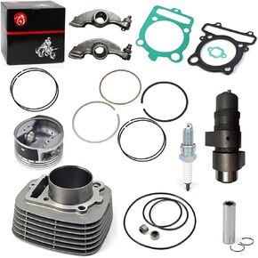83mm Top End Cylinder Rebuild Kit Piston Ring Rocker Arm Camshaft for 348cc Yamaha Big Bear 350 1987-1999 Warrior 350 1990-2004 Raptor 350 2004-2006 1UY-11310-03-00