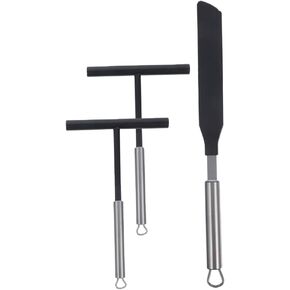 SHOWERORO 1 Set Pancake Fruit Tool Fondant Spatula Pancake Spatula Crepe Batters Spreader Pancake Tool Pancake Maker Electric Crepe Turner Crepe Utensils Stainless Steel Pancake Stand Cream