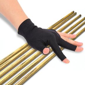 Men Women Billiard Gloves Snooker Cue Shooter Pool Gloves Left Hand Open Three Finger Spandex Glove Fingerless Gloves Black Pool Glove Pool Glove Left Hand Pool Glove