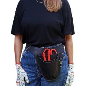 Leather Garden Tool Belt - Black Tool Belt - Gardening Belt - Handmade Florist Tools - Gardner Belt - Best Gifts For Gardeners - Gardening Tool Belt - Florist Apron - Garden Belt Apron With Pockets