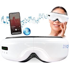 ZERO Eye Massager Mothers Day Gifts, Heated Compression Eye Mask with Bluetooth Music, Face Massager, Rechargeable Sleep Mask with Warm Compress and Facial Vibration, Relaxation and Comfort