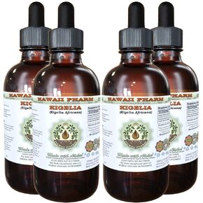 Kigelia Alcohol-Free Liquid Extract, Kigelia (Kigelia Africana) Dried Fruit Glycerite Hawaii Pharm Natural Herbal Supplement 4x4 oz