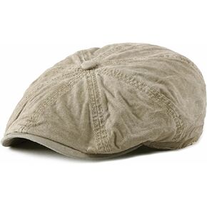 Panchitalk Vintage Newsboy Cap Octagonal Cap Driving Cabbie Outdoor Retro Flat Hat for Men