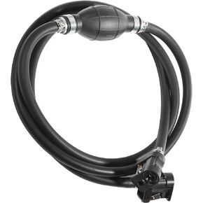 ESEWALAS 6FT Boat Motor Fuel Line Hose with Primer Bulb Steel Hose Clamps,Universal ID 5/16" Boat Fuel Line Assembly Kit,Compatible with Outboard RVs Tractors Caravans Boats Fuel Line