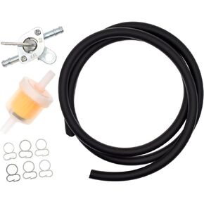 Royitay Universal 6mm Gas Fuel Hose Oil Filter Clamps Inline Fuel Shut Off Valve Petcock Petrol Switch for 50cc 70cc 90cc 110cc 125cc 150cc Baja BA150 Chinese ATV Pit Dirt Bike Apollo Go Kart