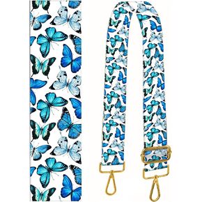 BeauBeast Purse Straps Replacement Crossbody, 2" Wide Shoulder Strap Adjustable, Gold Buckle Canvas Bag Handbag Belts