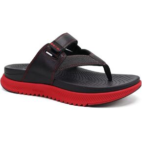 ONCAI Mens Orthopedic Flip Flops Men's Walking Sandals with Arch Support Sport Recovery Sandal for Man size 7-14