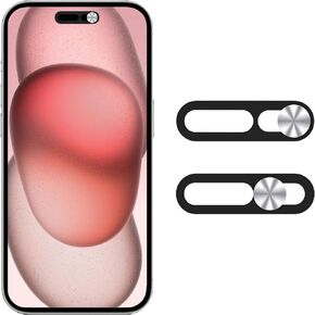 MakLuen Phone Camera Cover,Webcam Cover Compatible for Phone 14 Pro/14 Pro Max/15/15 Plus/15 Pro/15 Pro Max,Protect Privacy and Security,Not Affect Facial Recognition(Silver)