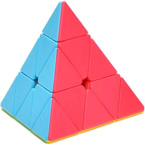 CuberSpeed Qiming Pyramid Stickerless Magic Cube MoFangGe Qiming Pyramid Stickerless Speed Cube