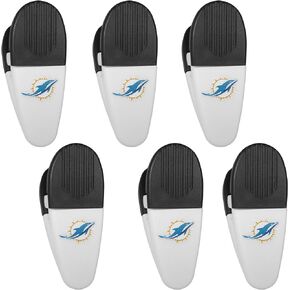 Siskiyou Sports NFL Miami Dolphins Chip Clip Magnets, 6pk White, One Size