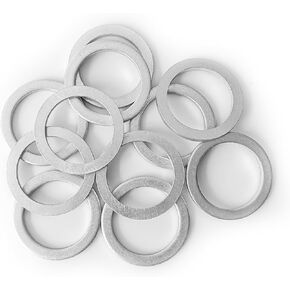 15 Pcs Oil Drain Plug Gasket - 18mm OEM Aluminum Oil Drain Plug Washer Gaskets - Compatible/Replacement for Ford Mazda Porsche & Volvo OEM PN Part#: 90012310630/977751