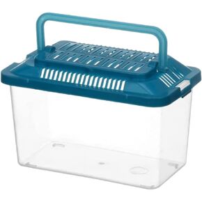 FOMIYES Plastic Turtle Fish Tank Plastic Fish Bowls Clear Plastic Container Amphibia Container Tortoise Living Tank Goldfish Aquarium with Handle Small World Habitat Animal Turtle Box