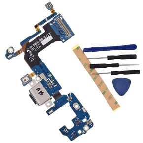 Compatible with Samsung Galaxy S8,USB Charger Port Flex Cable SM-G950U USB Charger SM-G950U USB Jack Flex Cable (with Mic Flex Cable +Tools)
