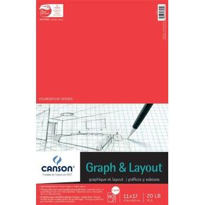 Canson C100510874 11" x 17" Graph and Layout Sheet Pad