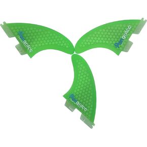 زعانف Pangaloo Surf Co Thruster Surf - زعانف ثلاثية - حجم صغير - صندوق زعانف FCSII (قرص العسل الأخضر) in Kuwait