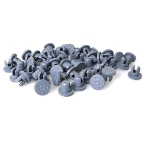SQXBK 100PCS 13mm Four Legs Caps Vial Rubber Stopper Butyl Rubber Stopper Rubber Self Healing Injection Ports Solid Seal for Glass Vial Liquid Culture Jar