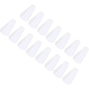 YOKIVE 15Pcs Silicone Rubber Stoppers, Tapered Plugs with High-Temperature Resistance | Protect Hole, Great for Lab Industry (White, 13/6-Inch to 23/64-Inch)