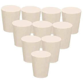 20 Pack Solid Rubber Stoppers, White Laboratory Rubber Plug Pipe Tank Bottle Push-in Sealing Plug Tapered Hole Bung - 000#