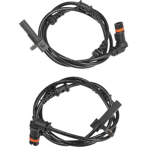 Motoforti Front Left Right ABS Sensor, Wheel Speed Sensor, for Mercedes-Benz CL500 2007 2008, Plastic, No.2215400317, Black, 2pcs