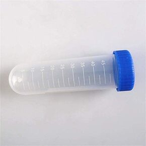 Hilitand 45ml Test Tubes, Scientific Plastic Volume Transparent Sample Bottles with Lids Portable Travel Bottle Needle Storage Bottles(Clear)