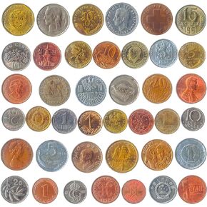 20 Coins Picked Randomly from Different Countries in Asia, Afro-Asia, EURASIA