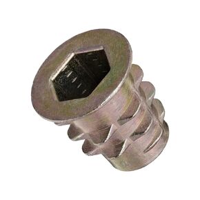 E-Z Lok Threaded Insert, Zinc, Hex-Flanged, M6-1.0 Internal Threads, 13mm Length (Pack of 50)
