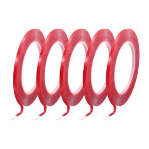 MECCANIXITY Heat Resistant Tape, 32.8ft x 0.08 Inch High Temperature Resistant Acrylic Double Sided Adhesive Tape 1mm Thick Clear for Electrical Repair Pack of 5