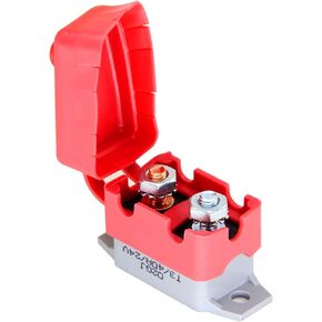 6-28V 30A Circuit Breaker Manual Reset for Automotive RV Marine Boat with Protective Red Belt Cover 30 Amp