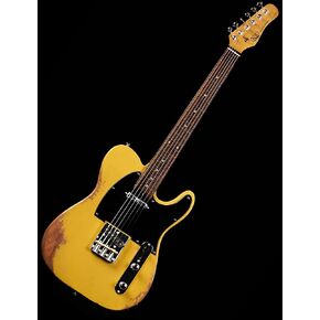 KGD Relic electric guitar, mahogany body, carbonized maple neck, rosewood fretboard, 6-string solidbody electric guitar, S-S pickupsbrass barrel saddle bridge electric guitar