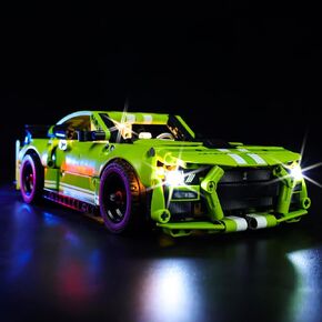 Kyglaring Led Light Kit Compatible with Lego Technic Ford Mustang Shelby GT500 42138 Car Model Building Set - without Lego Set (Classic Version)