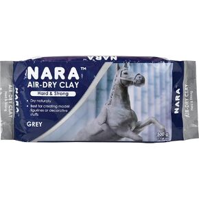 طين نارا الجاف بالهواء (الصلب والقوي)، 500 جرام. (1.1 رطل) قالب للنحت والطلاء - سهل الاستخدام (أبيض) in Kuwait