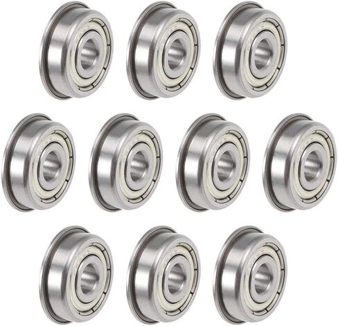 uxcell F625ZZ Flanged Ball Bearing 5x16x5mm Shielded Chrome Steel Flange Rip Bearings 10pcs in Saudi Arabia