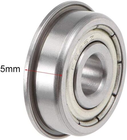 uxcell F625ZZ Flanged Ball Bearing 5x16x5mm Shielded Chrome Steel Flange Rip Bearings 10pcs in Saudi Arabia
