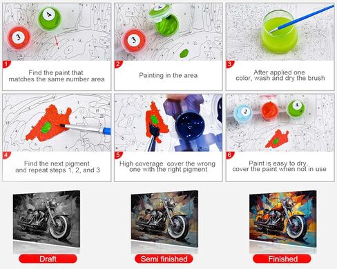 TUMOVO DIY الطلاء حسب الرقم يوركشاير جحر الطلاء بالأرقام للبالغين الكلب مجردة الطلاء الكبار بالأرقام الأطفال على قماش جدار الفن الطلاء بالأرقام للبالغين المبتدئين 16 × 20 بوصة in Kuwait