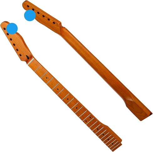 URSKOG 22fret TL غيتار كهربائي من خشب القيقب الكندي المحمص برقبة 14 بوصة نصف قطر لوحة الأصابع، صامولة عظمية، ساتان شفاف in Kuwait