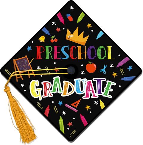 قبعة التخرج توبر لمرحلة ما قبل المدرسة رياض الأطفال الابتدائية قبعة التخرج الزينة التالي وقف رياض الأطفال غراد غطاء تغليف in Kuwait
