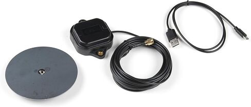 SparkFun GNSS-RTK Accessory Kit - Includes 1x GNSS Magnetic Mount Antenna 1x Antenna Ground Plate 1x Reversible USB A to USB C Cable 0.8 Meter Cable Length - Designed for The u-blox F9 Platform in Saudi Arabia