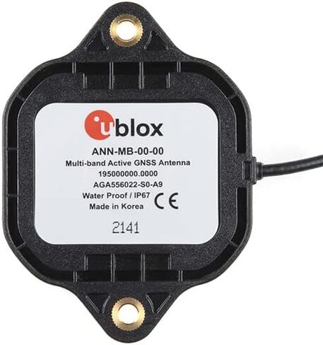 SparkFun GNSS-RTK Accessory Kit - Includes 1x GNSS Magnetic Mount Antenna 1x Antenna Ground Plate 1x Reversible USB A to USB C Cable 0.8 Meter Cable Length - Designed for The u-blox F9 Platform in Saudi Arabia