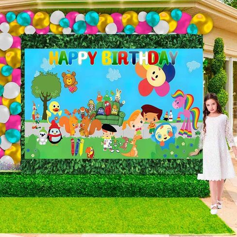 مجموعة أدوات تزيين حفلات أعياد الميلاد من Babyfirst Color Crew لافتة لافتة للأطفال لتزيين الكيك in Kuwait