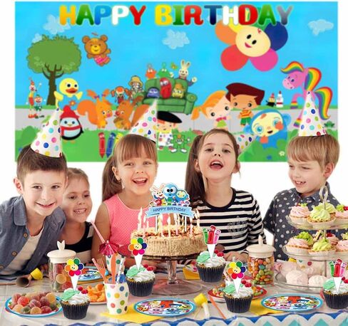 مجموعة أدوات تزيين حفلات أعياد الميلاد من Babyfirst Color Crew لافتة لافتة للأطفال لتزيين الكيك in Kuwait