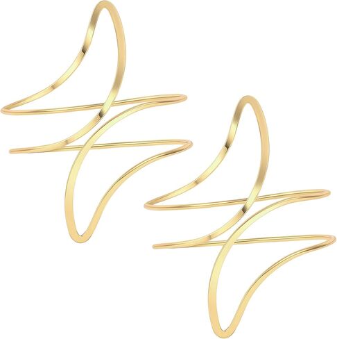 SONNYX 2 قطعة سوار الذراع العلوي الإسورة للنساء الفضة الذهب قابل للتعديل شارة الذراع الحد الأدنى بسيط مفتوح الذراع الكفة مجوهرات هدية in Saudi Arabia