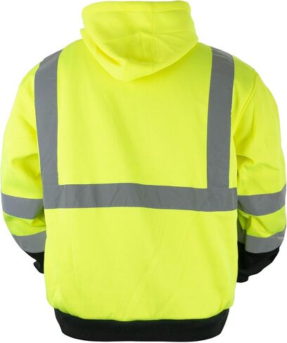 RYNO GEAR Men's Security Guard Silkscreen Front & Back Black Full Zip Hoodie, Fleece Hoodie. in Kuwait