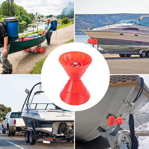 Anglerbasics 4 inch Boat Trailer Roller: Assembly Poly Bow Roller with Spoke fits 1/2" Shaft PU Material Boat Trailer Guides in Saudi Arabia
