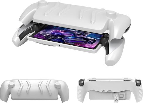 Full Protective Case for PlayStation Portal / PS5 Portal, Portable Cover Protector for PSP/PlayStation Portal Remote Player with Stand, Detachable Front Shell, Frosted Handheld Design (White) in Saudi Arabia