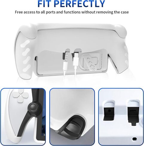 Full Protective Case for PlayStation Portal / PS5 Portal, Portable Cover Protector for PSP/PlayStation Portal Remote Player with Stand, Detachable Front Shell, Frosted Handheld Design (White) in Saudi Arabia