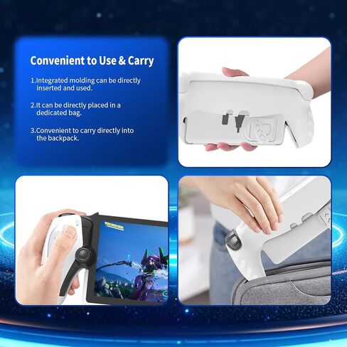 Full Protective Case for PlayStation Portal / PS5 Portal, Portable Cover Protector for PSP/PlayStation Portal Remote Player with Stand, Detachable Front Shell, Frosted Handheld Design (White) in Saudi Arabia